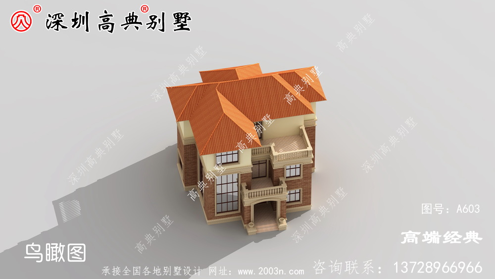 鄉下帶陽臺的三層建筑圖,采光靠它,關鍵是溫馨。