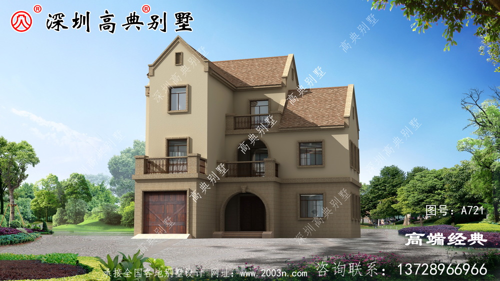 廣東鄉村自建房圖，簡潔大氣，想低調都不行。
