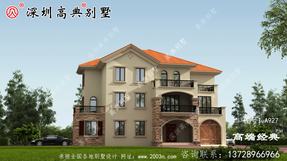 二層半露臺自建圖,好看實用就選它吧。
