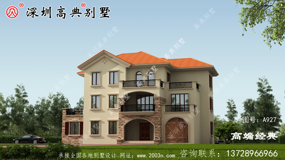 二層半露臺自建圖,好看實用就選它吧。
