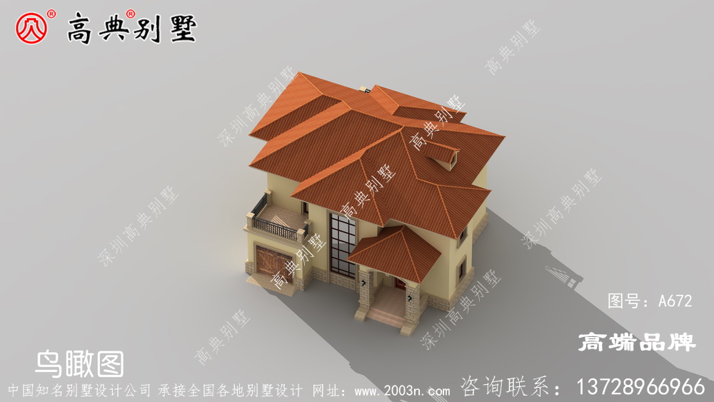 這樣的歐式兩層別墅，復式車庫陽臺應有盡有