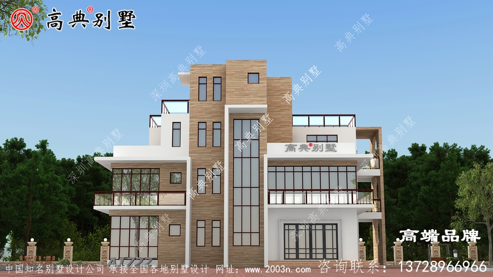 采用平屋頂設計節約成本，多露臺也能增加室外活動的空間