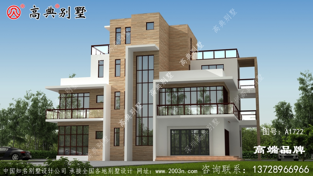 采用平屋頂設計節約成本，多露臺也能增加室外活動的空間