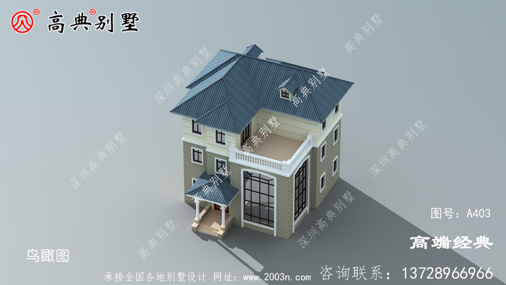 坡屋頂層次感強,象征著豐富美好的農村田園生活