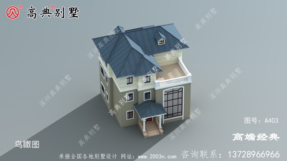 坡屋頂層次感強,象征著豐富美好的農村田園生活