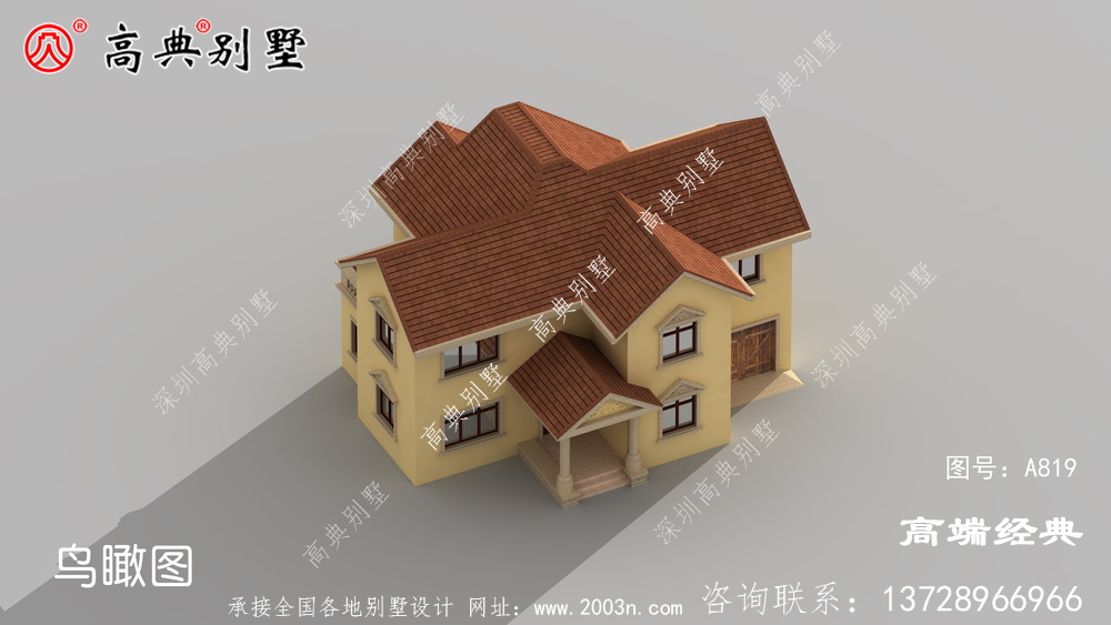 在村內具有絕對代表性的簡歐兩層戶型圖