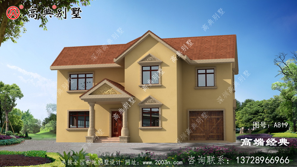 在村內具有絕對代表性的簡歐兩層戶型圖