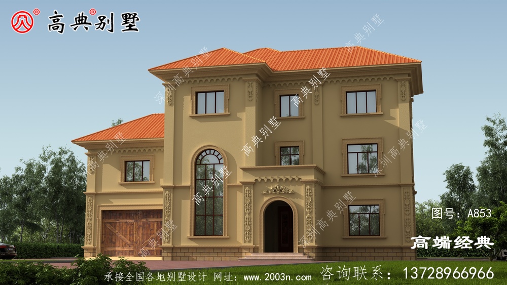 如何建一棟象征身份和地位的別墅呢？這款復(fù)式三層給你解決煩憂