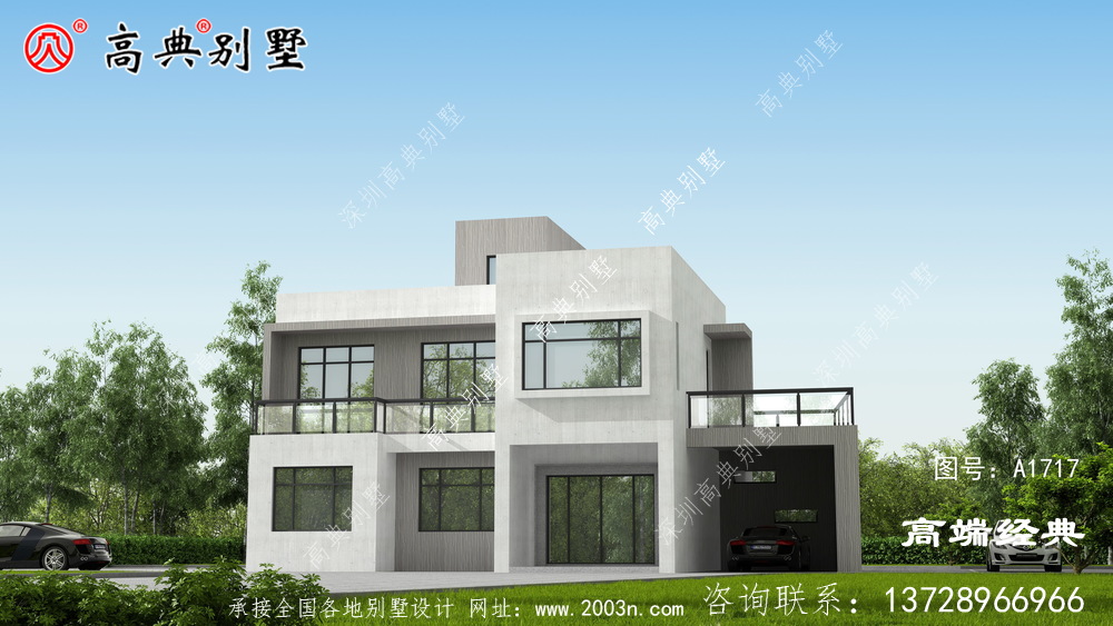 鄉村都市生活，現代風格別墅，造型簡約而不簡單