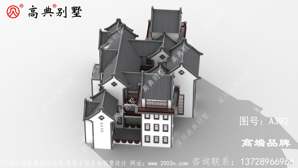 農村四層中式別墅設計圖分享，想要建造自己滿意的房子并不難