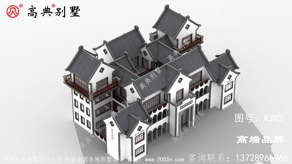 農村四層中式別墅設計圖分享，想要建造自己滿意的房子并不難