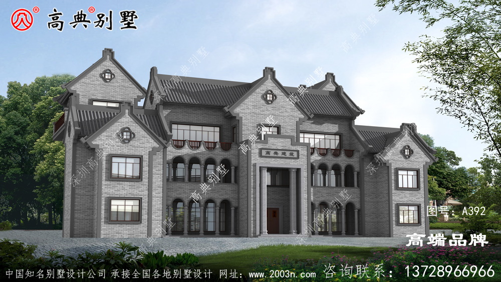 農村四層中式別墅設計圖分享，想要建造自己滿意的房子并不難