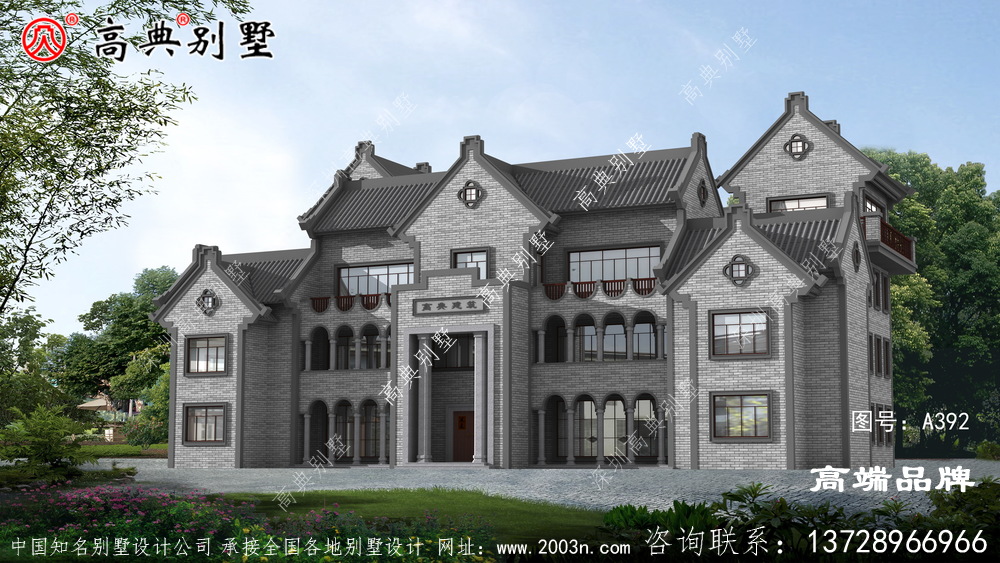 農村四層中式別墅設計圖分享，想要建造自己滿意的房子并不難